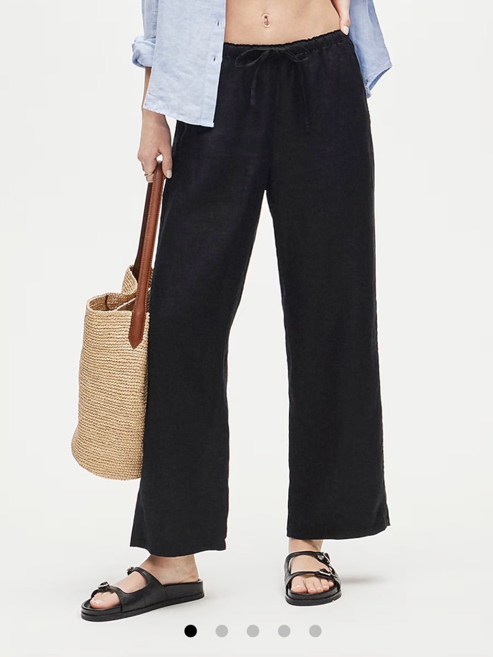 NWT J. Crew Soleil Black Linen Pants, 2X
